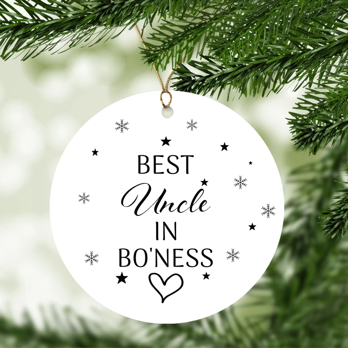 Best 'Uncle' In Town Christmas Tree Ornament