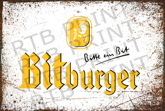 Bitburger Beer A4 Metal Sign