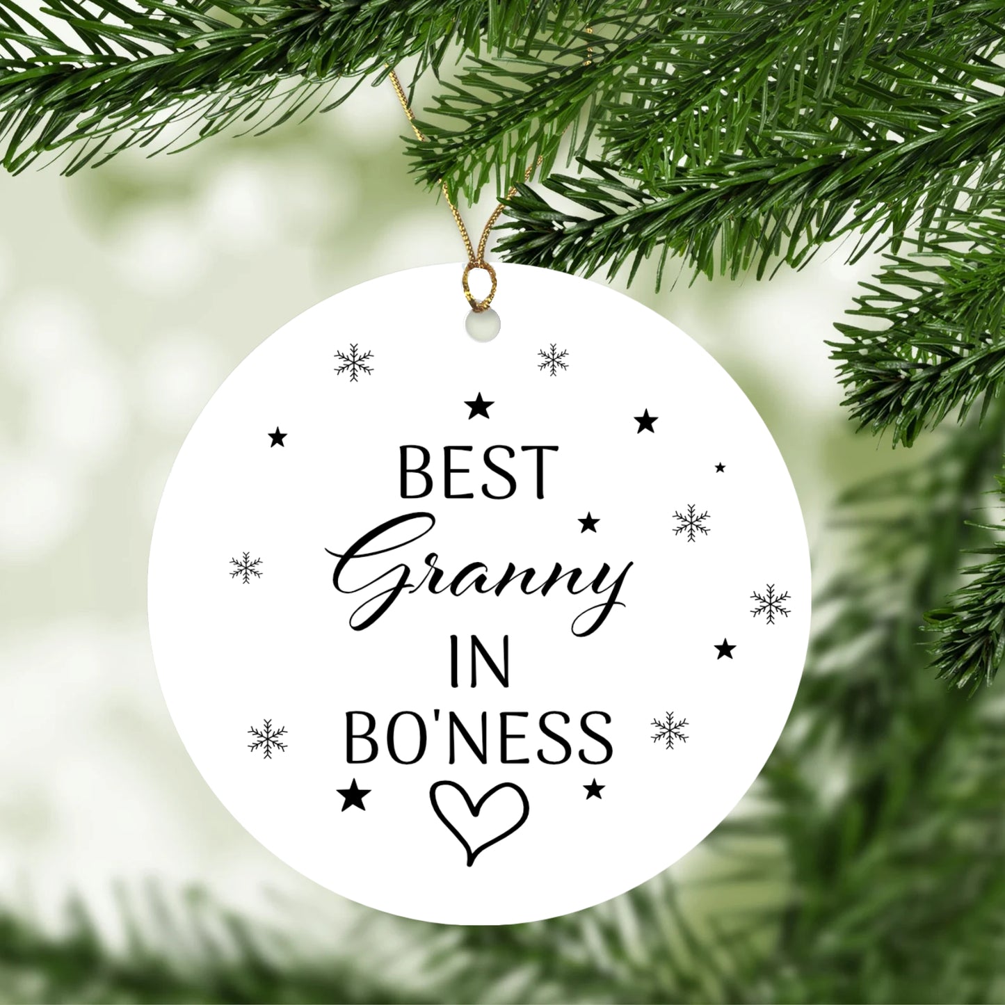 Best 'Granny' In Town Christmas Tree Ornament