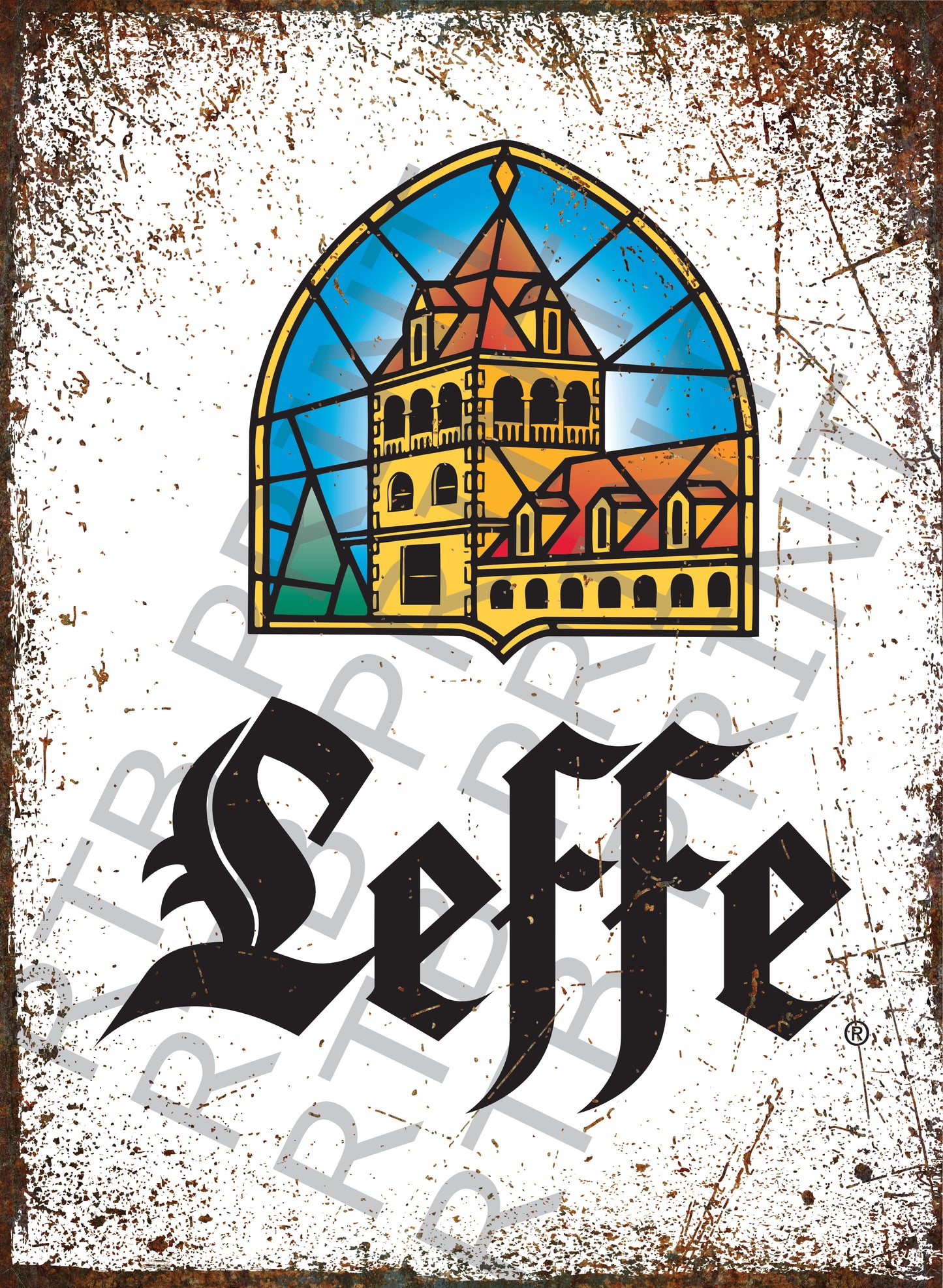 Leffe Vintage A4 Metal Sign