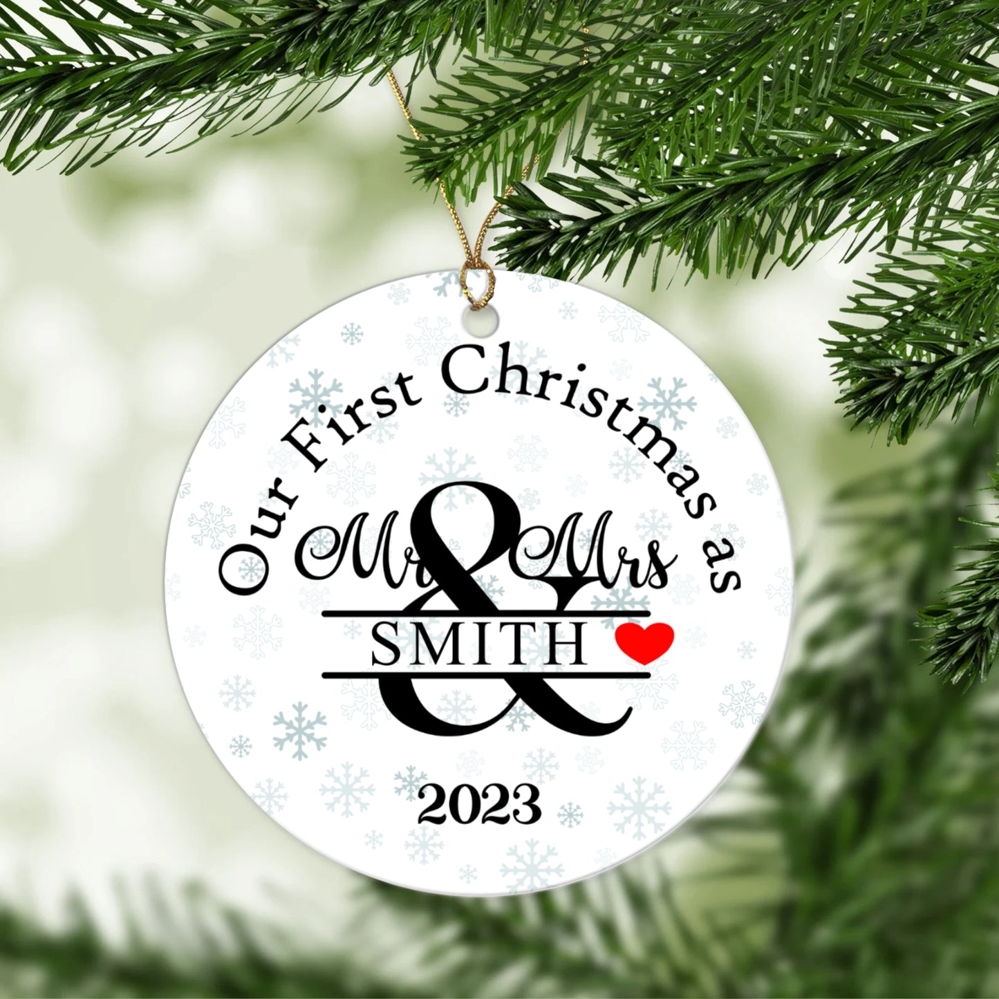 Mr & Mrs Christmas Tree Ornament