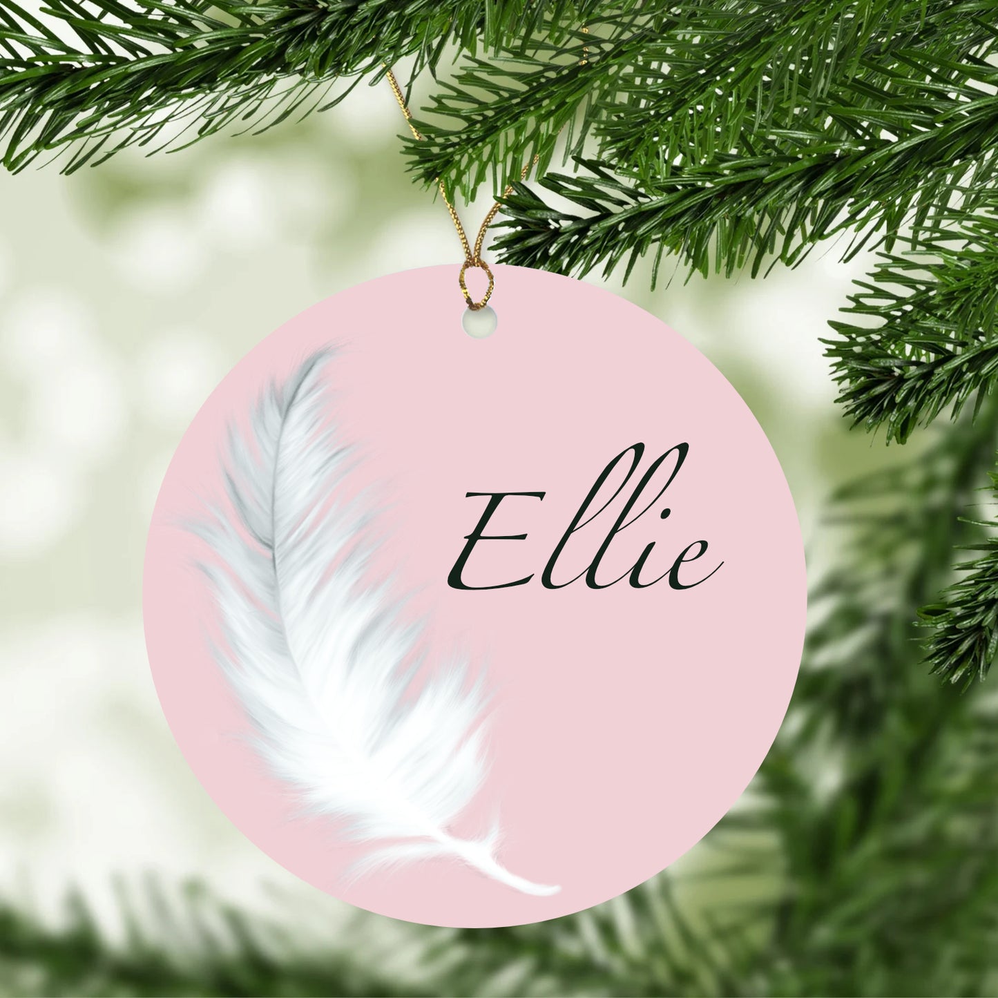 White Feather Christmas Tree Decoration- Renal Agenesis Charity