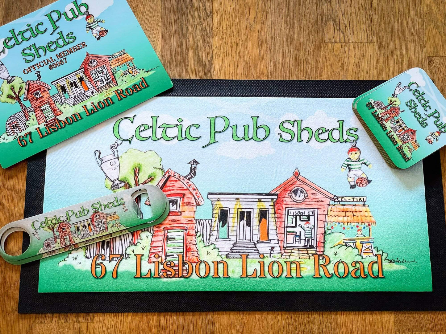 BEST VALUE - Celtic Pub Sheds Full Members Kit Raise the Bar Print and Design - Raise the Bar
