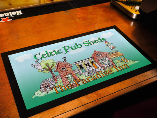 Celtic Pub Sheds Bar Runner Raise the Bar Print and Design - Raise the Bar