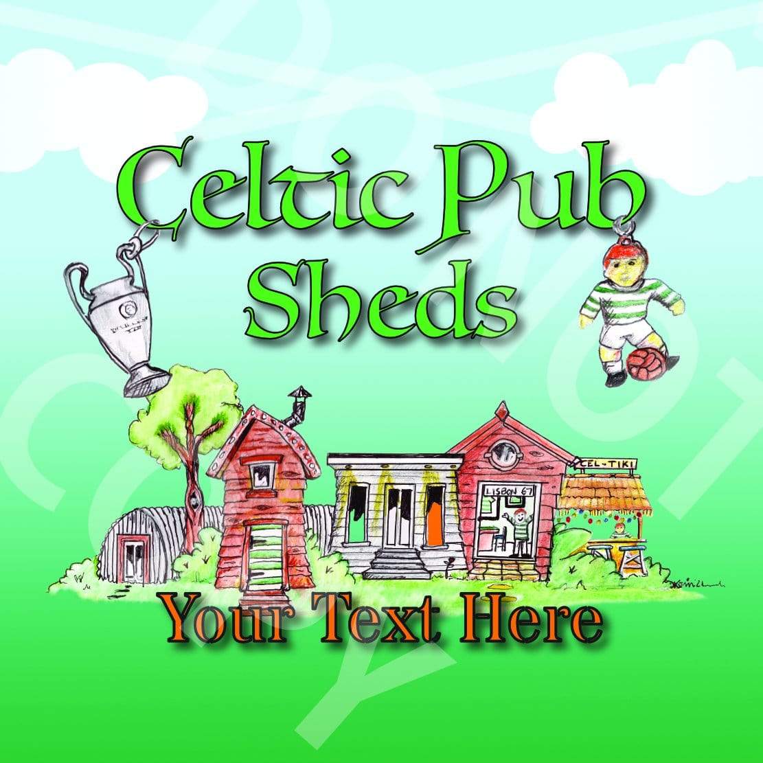 Celtic Pub Sheds Coasters (set of 4) Raise the Bar Print and Design - Raise the Bar