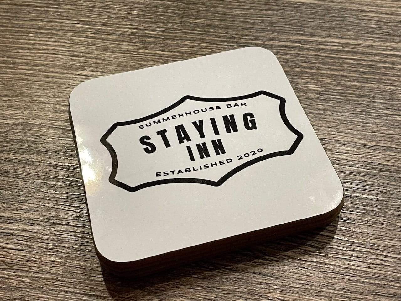Coaster Set (of 4) with Your Own Artwork Raise the Bar Print and Design - Raise the Bar
