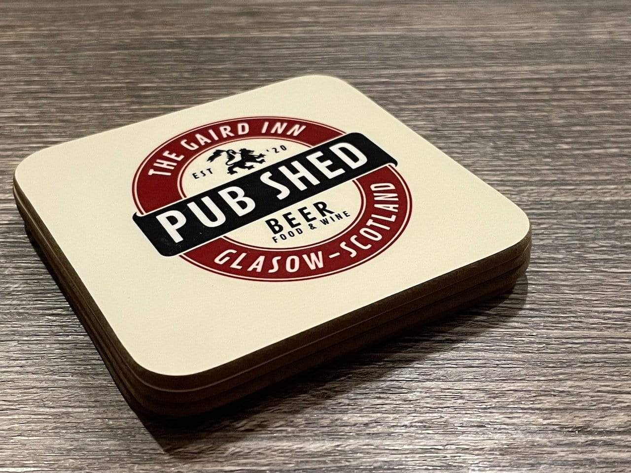 Coaster Set (of 4) with Your Own Artwork Raise the Bar Print and Design - Raise the Bar