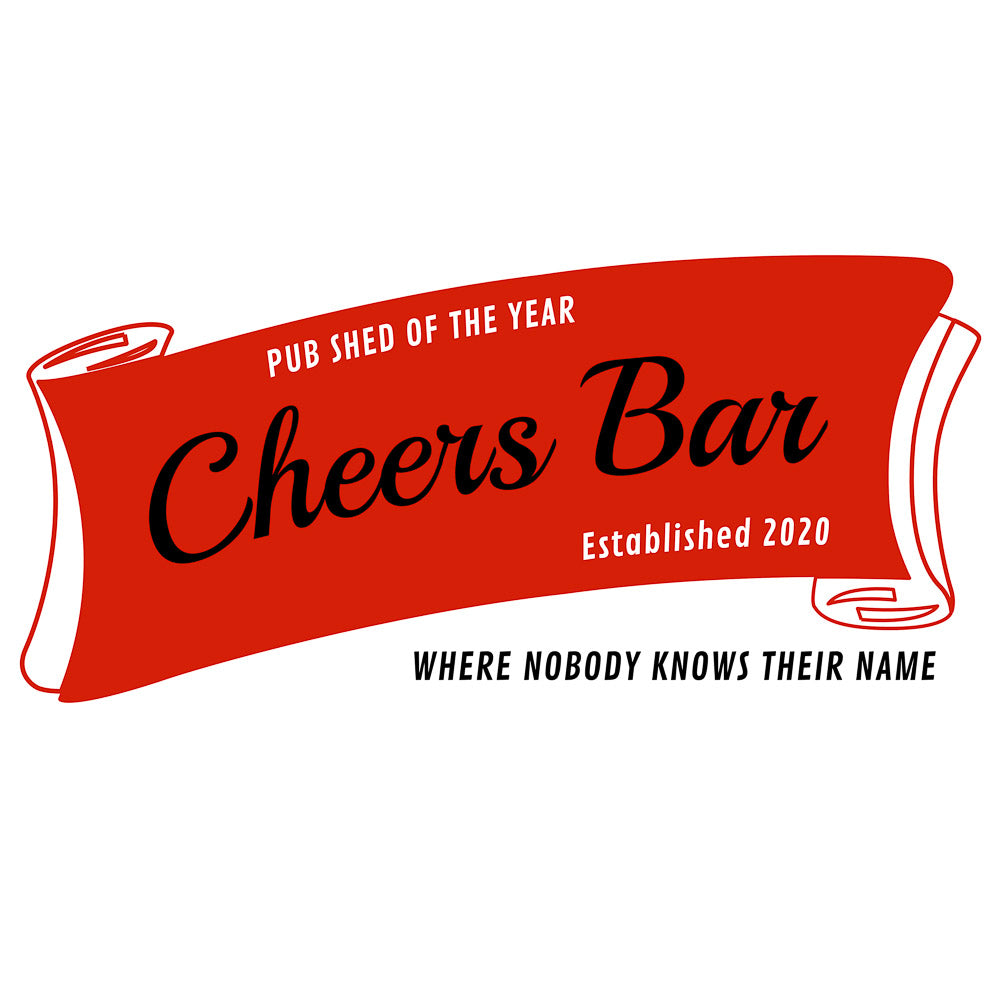 Pub Shed Branding Kit #2 (Logo plus 1 Acrylic Sign, 2 Bar Runners, 6 Coasters, 2 Openers)