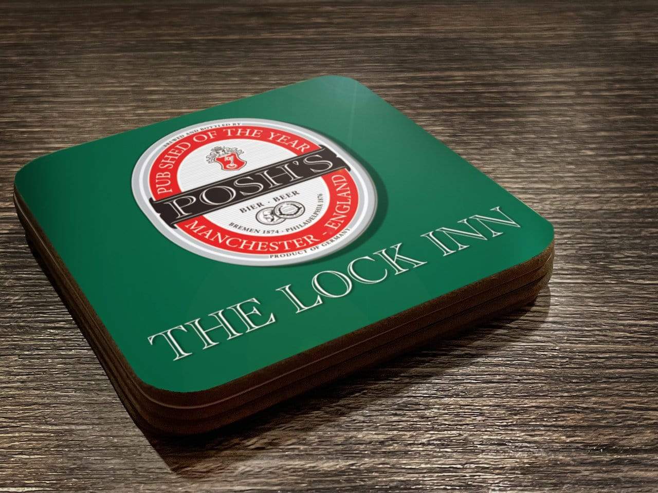 POSH'S - Parody Coaster (set of 4) Raise the Bar Print and Design - Raise the Bar