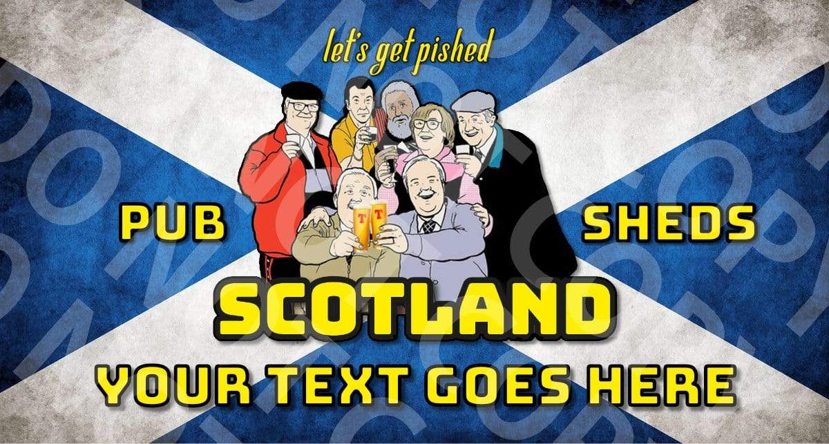 Pub Sheds Scotland Bar Runner Raise the Bar Print and Design - Raise the Bar