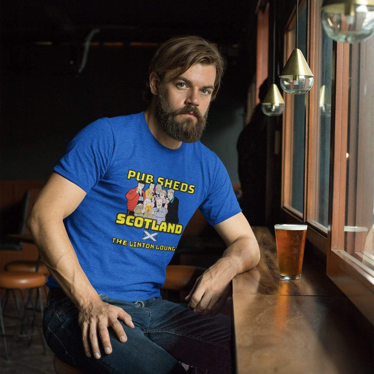 Pub Sheds Scotland Personalised T-Shirt Raise the Bar Print and Design - Raise the Bar