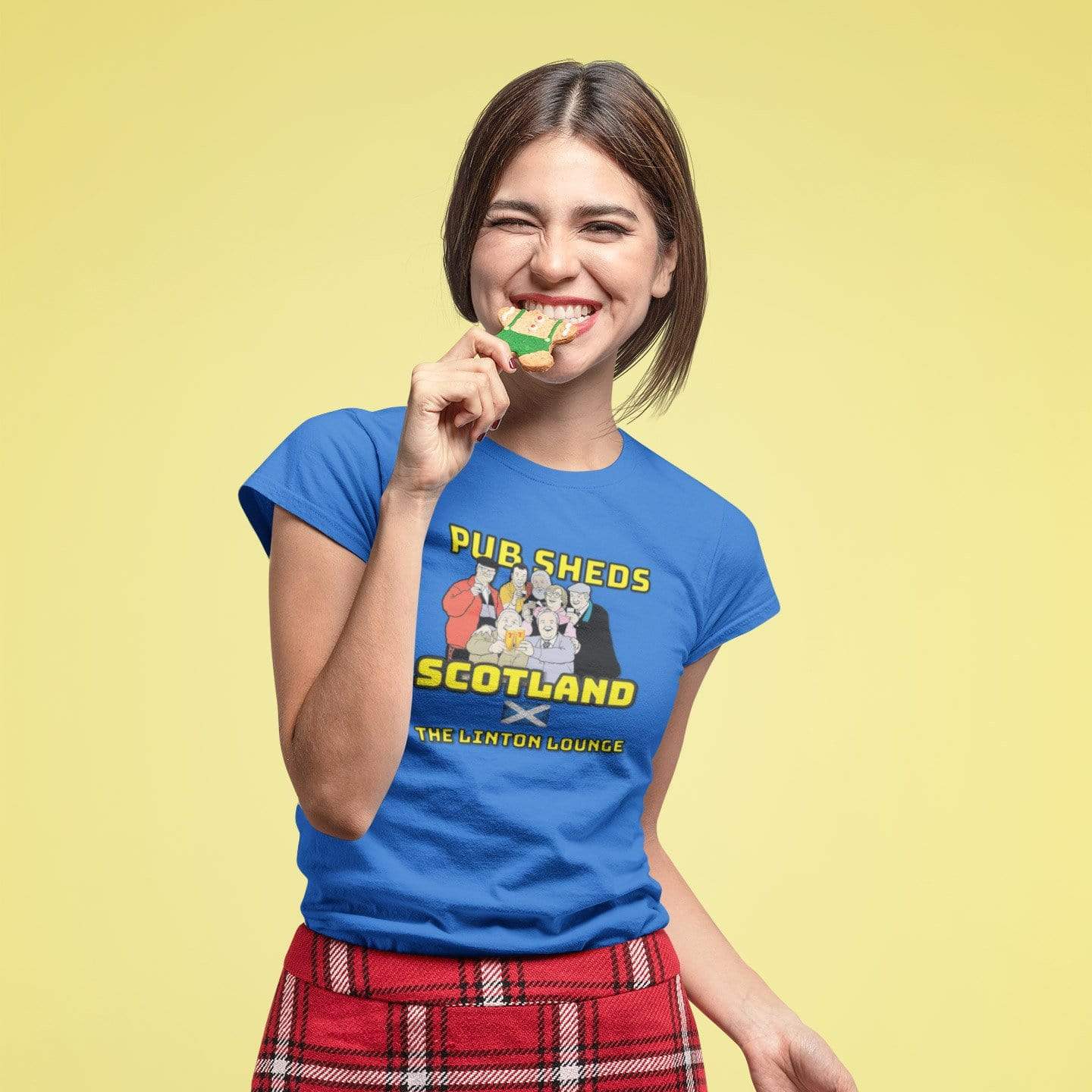 Pub Sheds Scotland Personalised T-Shirt Raise the Bar Print and Design - Raise the Bar