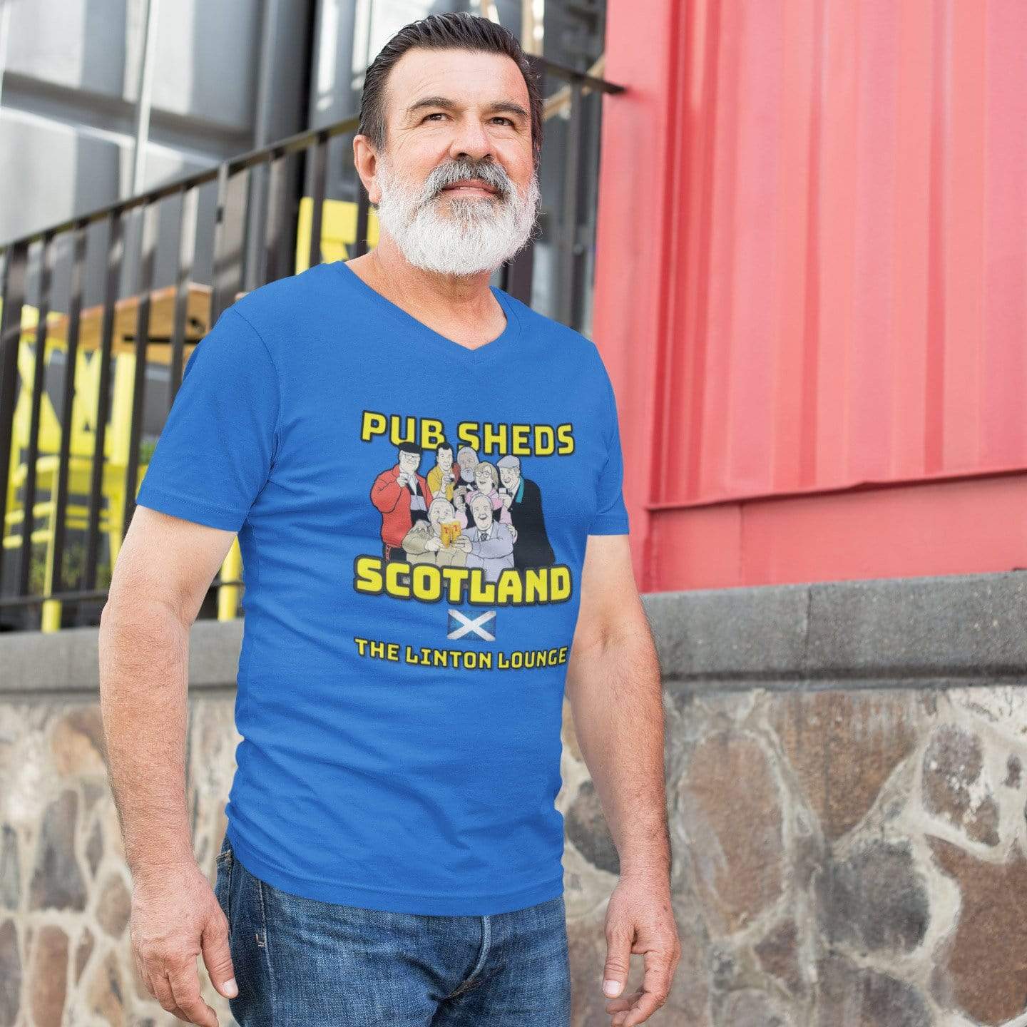 Pub Sheds Scotland Personalised T-Shirt Raise the Bar Print and Design - Raise the Bar