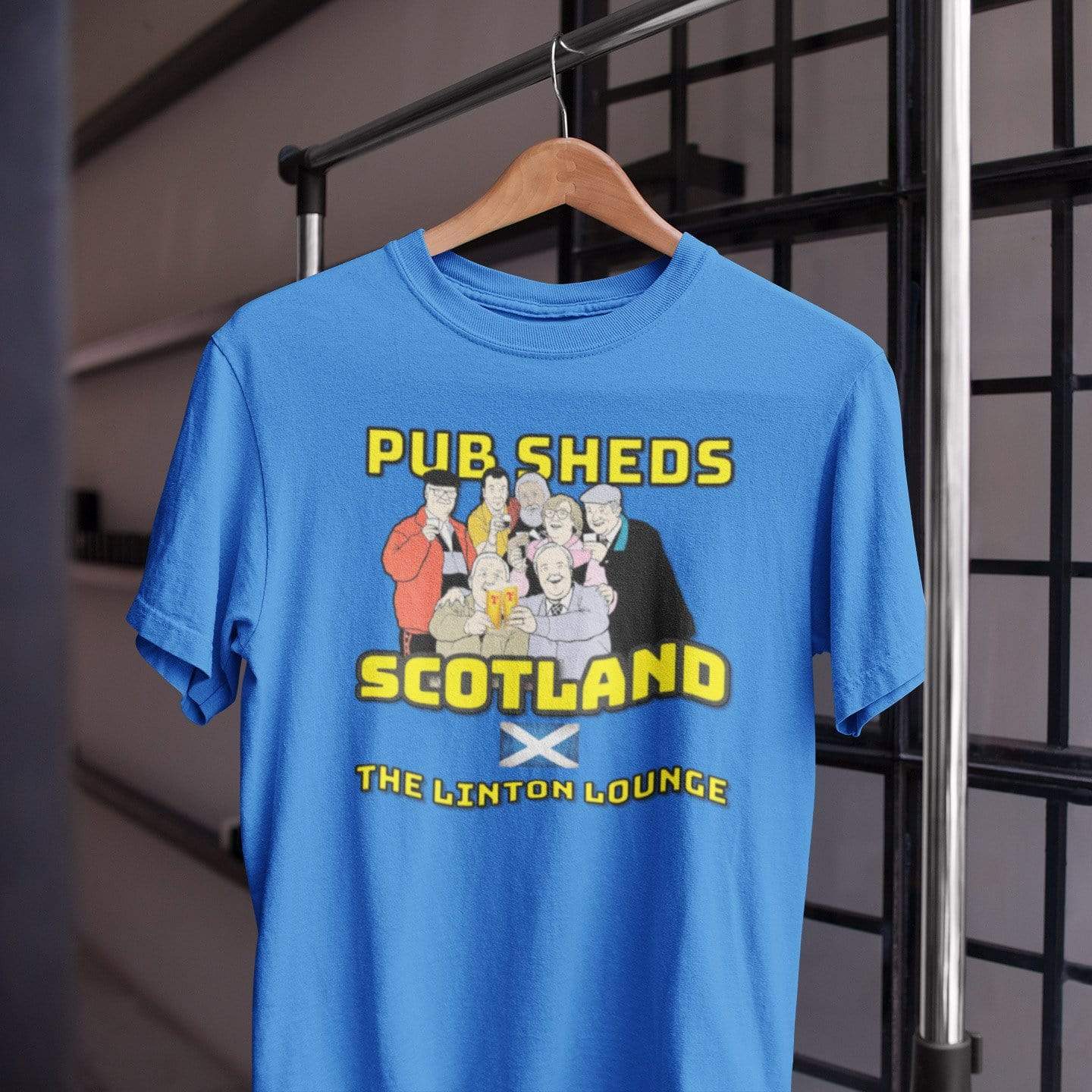 Pub Sheds Scotland Personalised T-Shirt Raise the Bar Print and Design - Raise the Bar