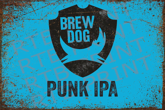 Brewdog Punk IPA Vintage A4 Metal Sign