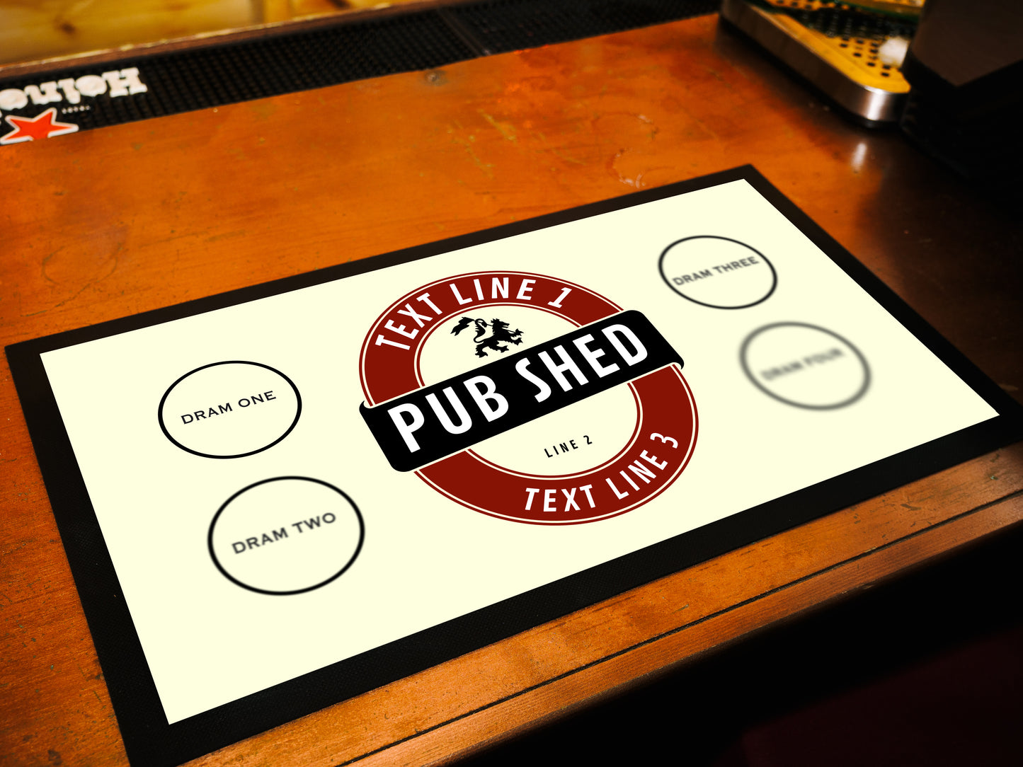 Bar Runner- Beer Mat. Personalised