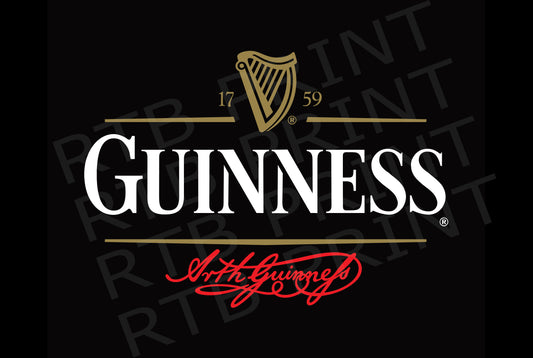Guinness Black Vintage A4 Metal Sign