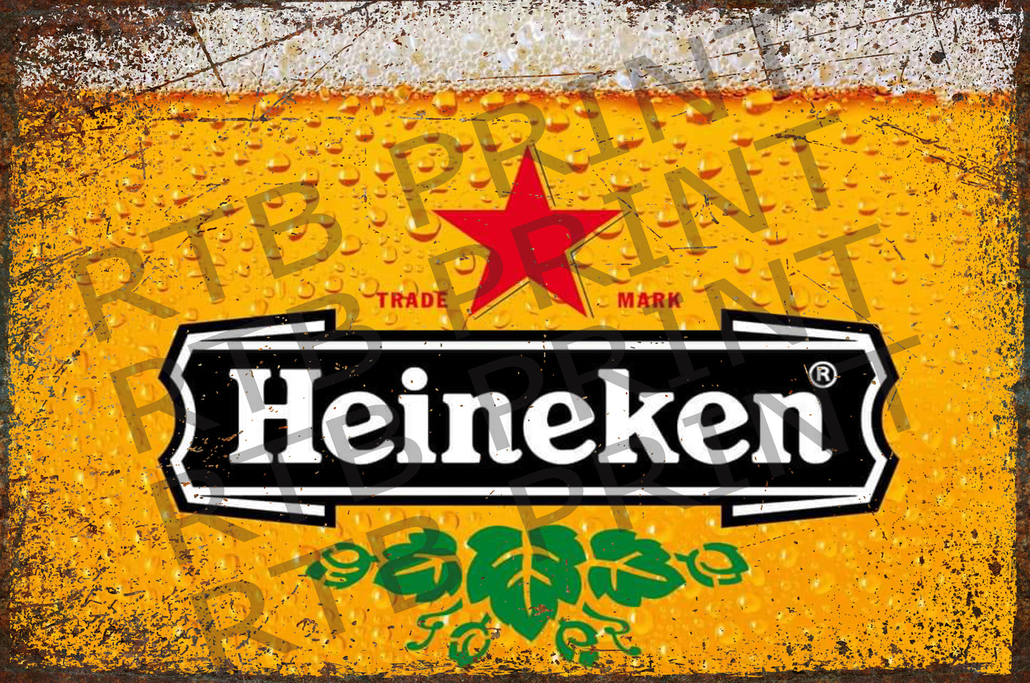Heineken Beer A4 Metal Sign (1)