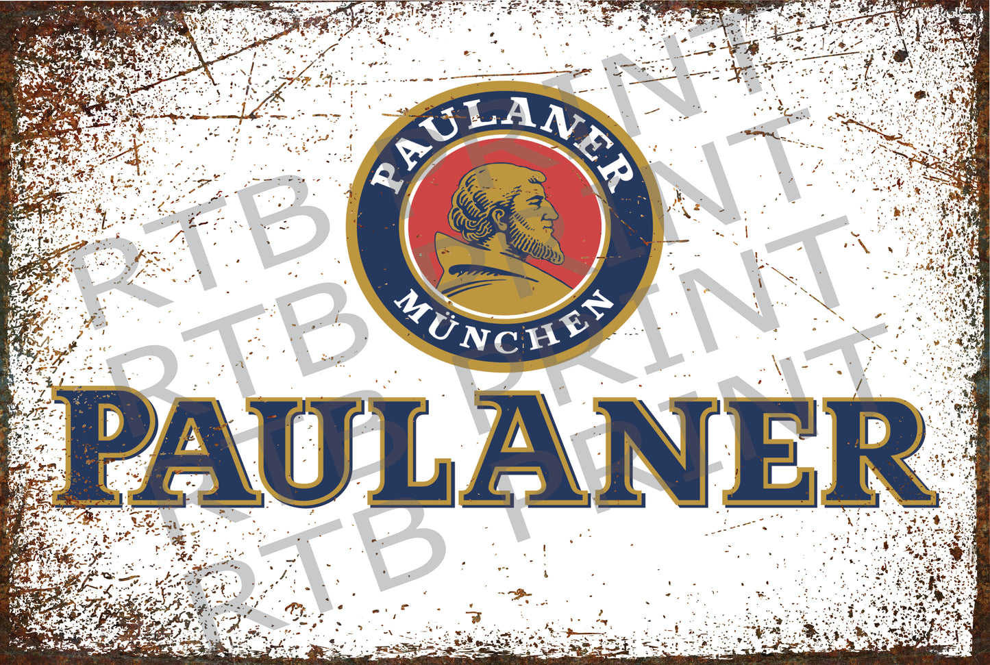 Paulaner Vintage A4 Metal Sign