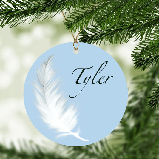 White Feather Christmas Tree Decoration- Renal Agenesis Charity