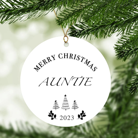'Auntie' Christmas Tree Ornament