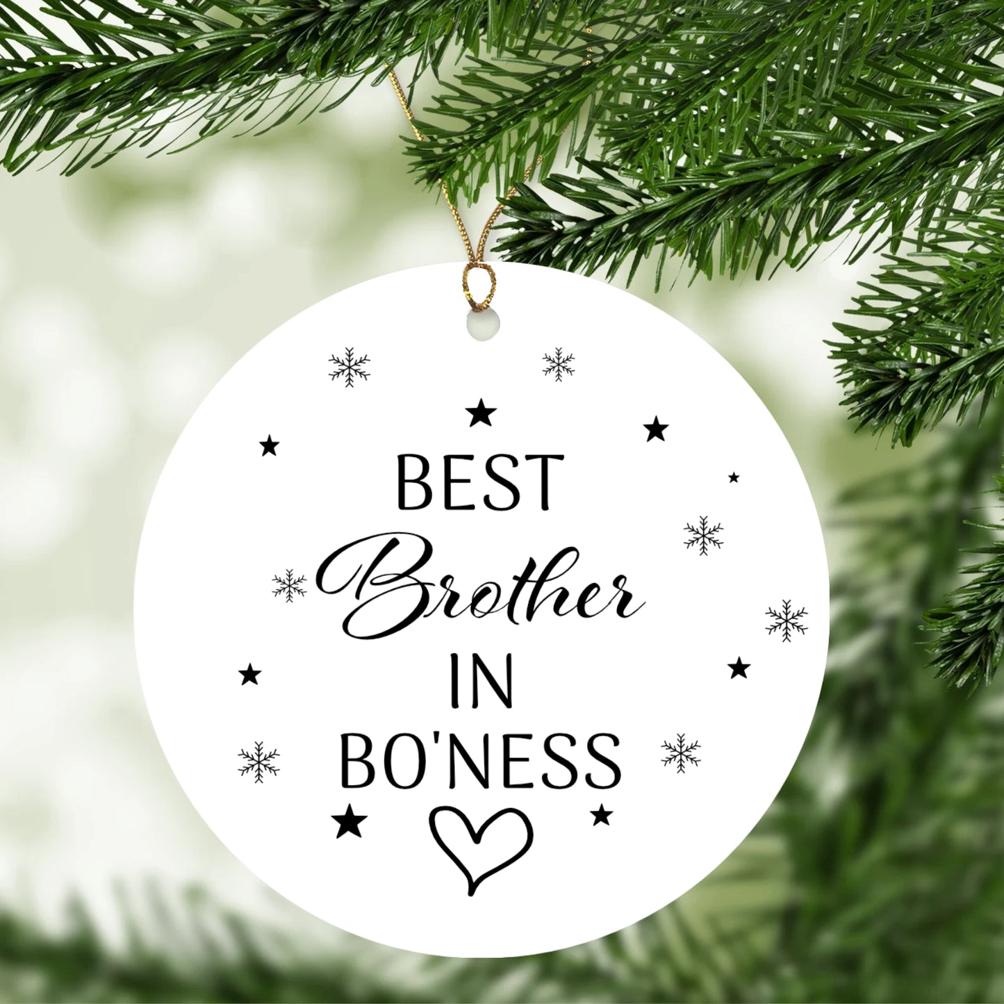 Best 'Brother' In Town Christmas Tree Ornament