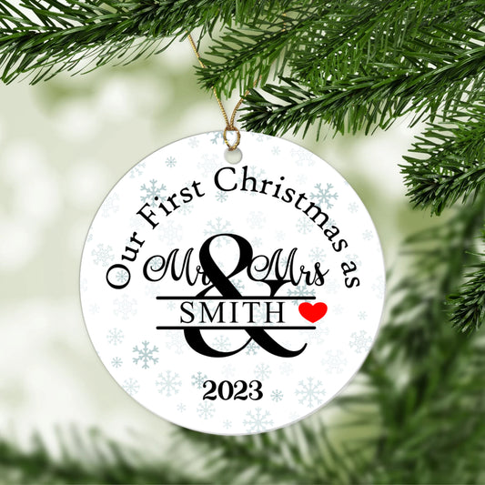 Mr & Mrs Christmas Tree Ornament