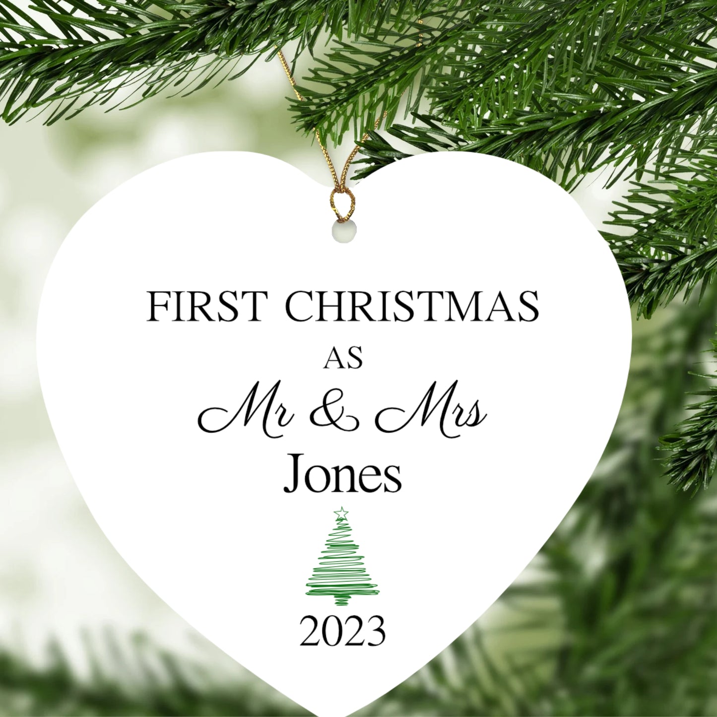 First Christmas as Mr & Mrs Ceramic Heart