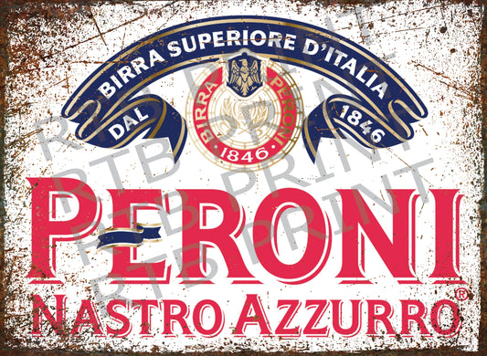 Peroni Vintage A4 Metal Sign