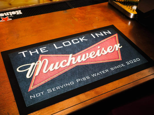 Muchweiser - Parody Bar Runner - Beer Mat Raise the Bar Print and Design - Raise the Bar
