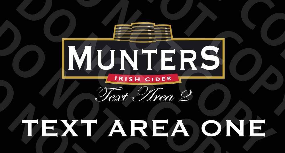 Munters Cider- Parody Bar Runner - Beer Mat Raise the Bar Print and Design - Raise the Bar