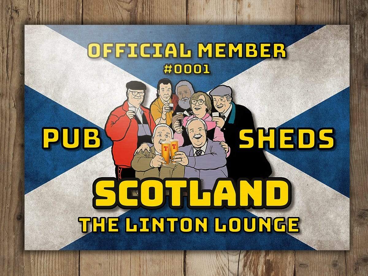 Pub Sheds Scotland Official Members Plaque Raise the Bar Print and Design - Raise the Bar