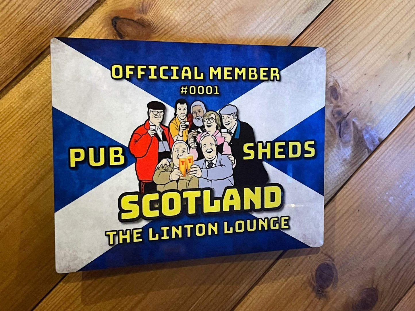 Pub Sheds Scotland Official Members Plaque Raise the Bar Print and Design - Raise the Bar