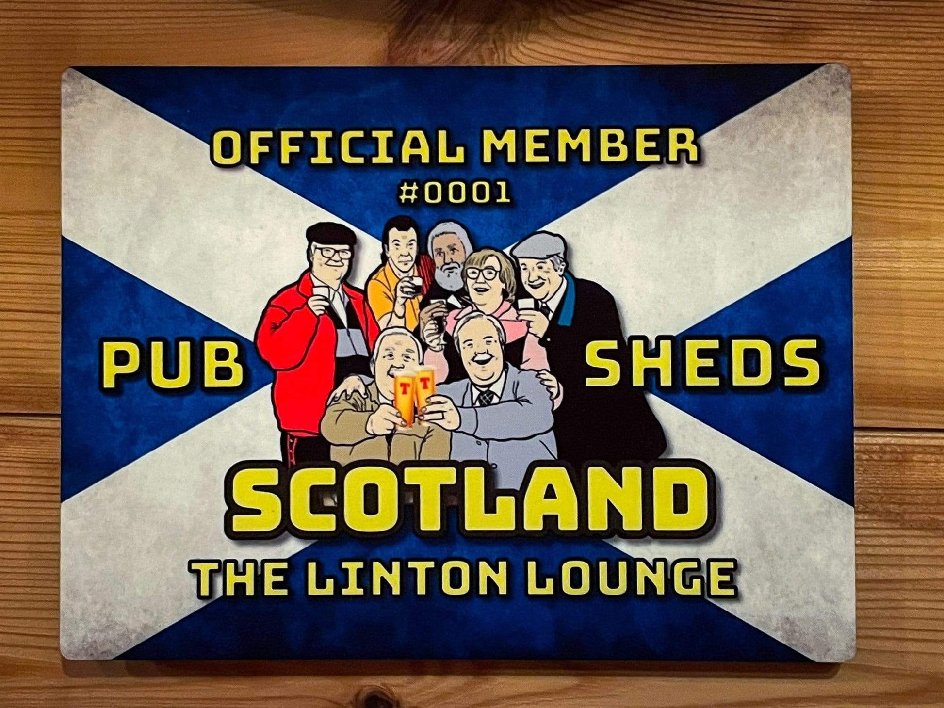 Pub Sheds Scotland Official Members Plaque Raise the Bar Print and Design - Raise the Bar