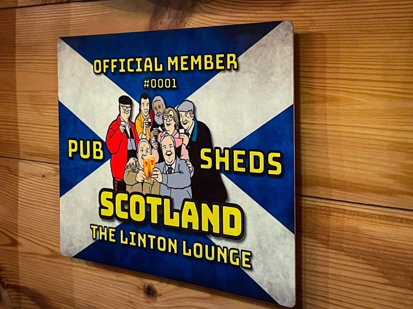 Pub Sheds Scotland Official Members Plaque Raise the Bar Print and Design - Raise the Bar