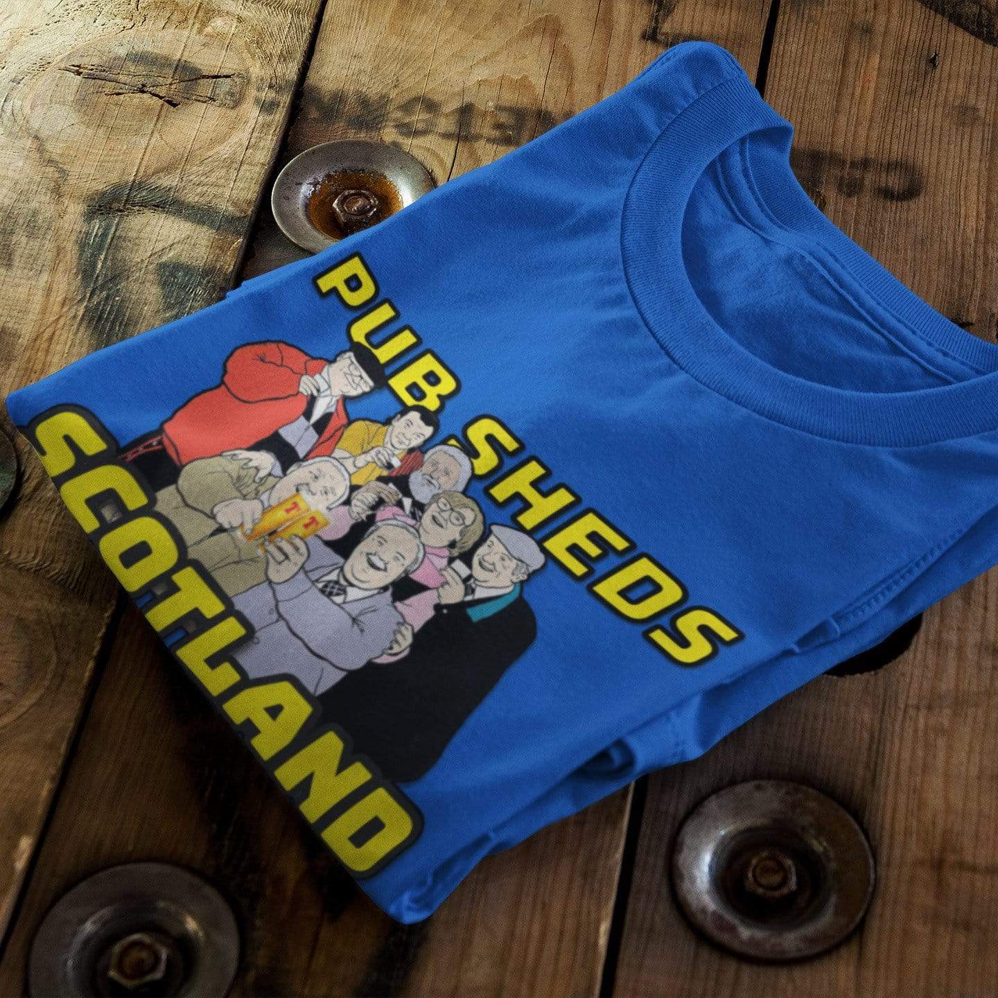 Pub Sheds Scotland Personalised T-Shirt Raise the Bar Print and Design - Raise the Bar