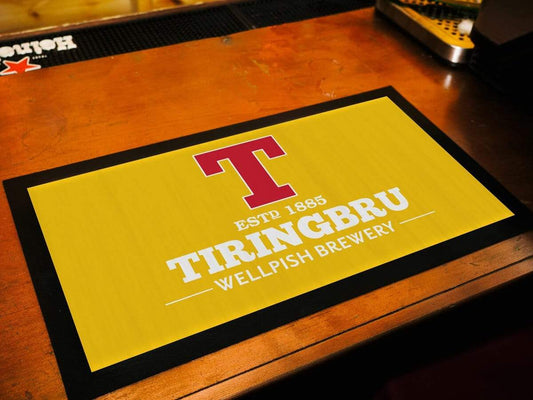 TiringBru- Parody Bar Runner - Beer Mat Raise the Bar Print and Design - Raise the Bar